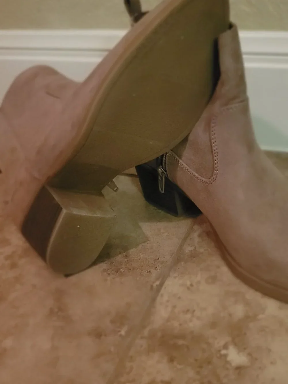 Faux-Suede Western Bootie - Size 10
